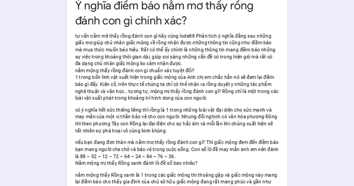 Giải mã giấc mơ đánh số mấy khi mơ thấy rồng đen